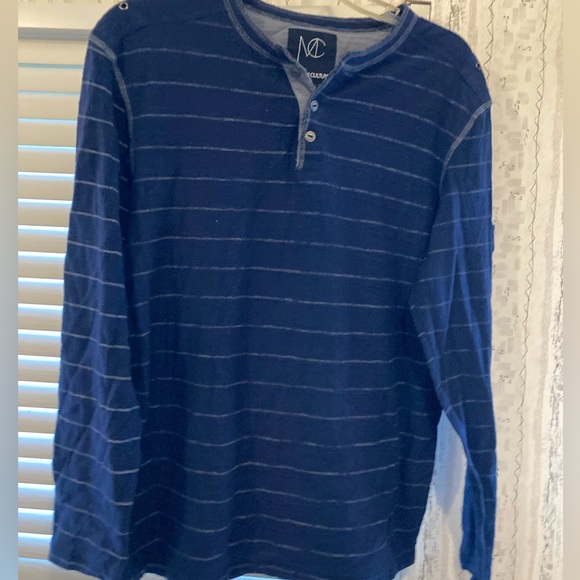 Men’s Size Large Modern Culture Striped Longsleeve Shirt - Picture 2 of 11